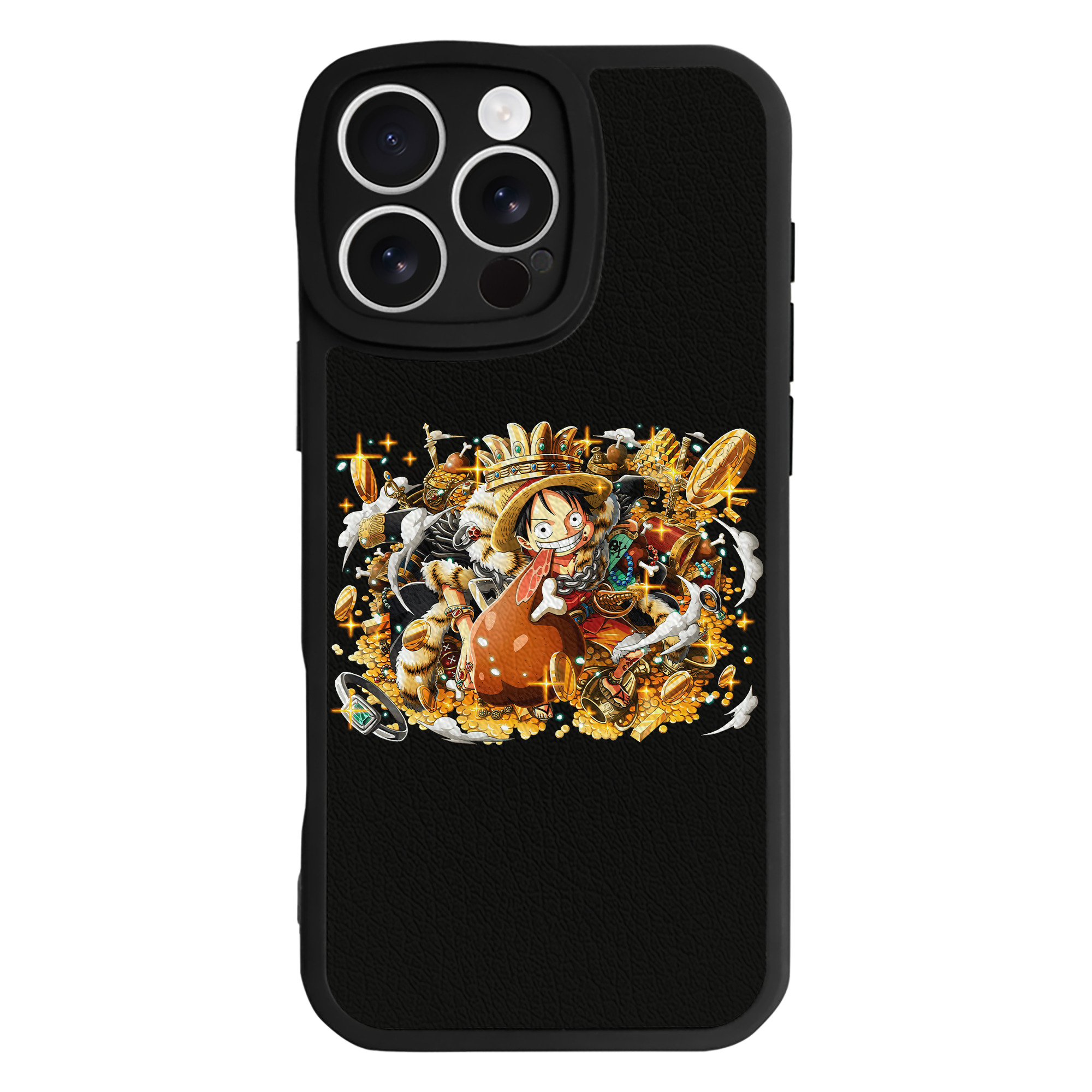 （画像用） ワンピース モンキー・D・ルフィ ONE PIECE Monkey D. Luffy 【iPhone 16シリーズ対応】シリコンスマホケース（レザー調） 材質：シリコン